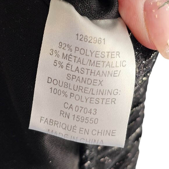 House of Harlow 1960 Velvet Metallic Striped Top and Bottom Set Sz M - Picture 10 of 11